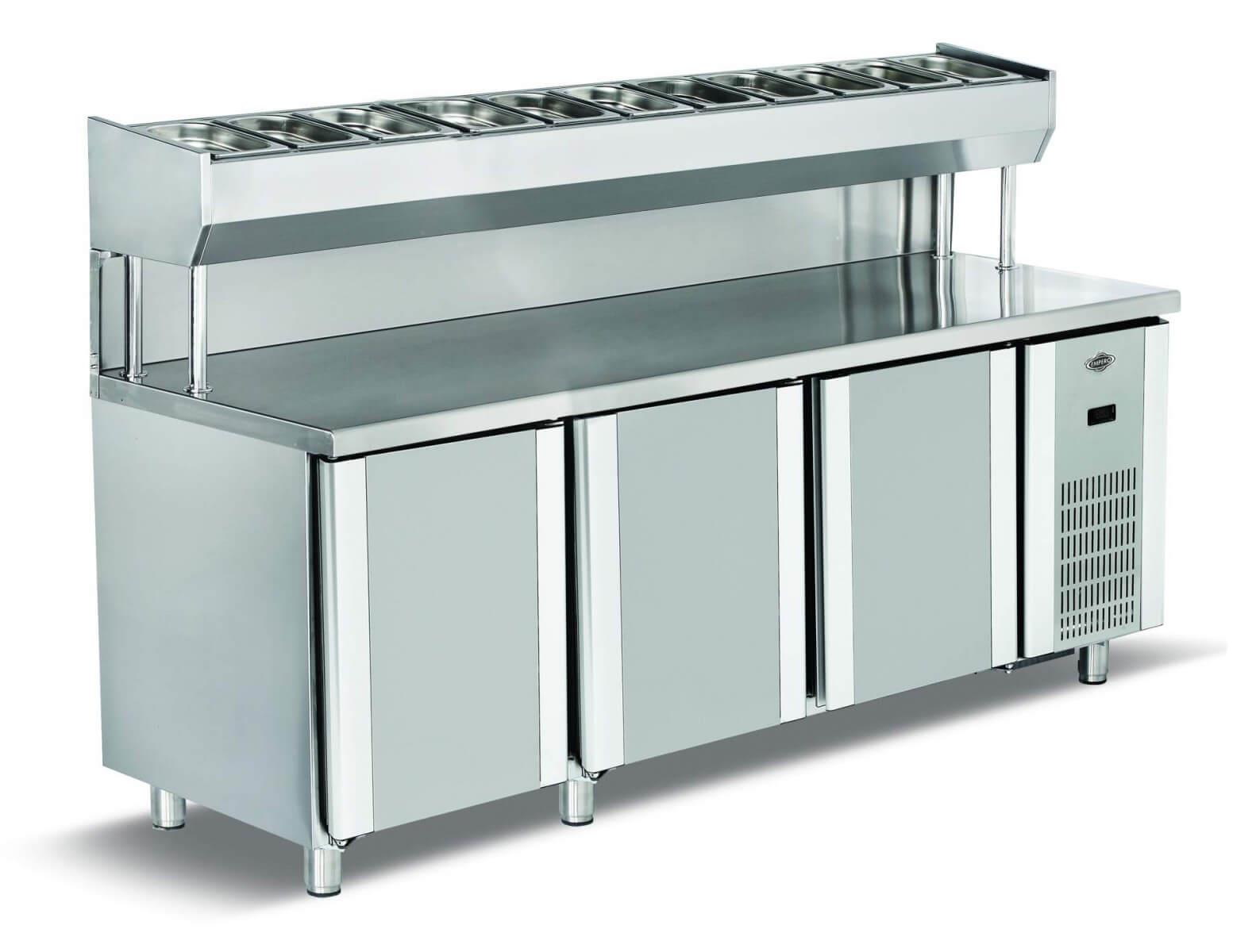 Empero Pizza ve Salata Buzdolabı 3 KapılıEmperoEMP.200.80.01-PSY