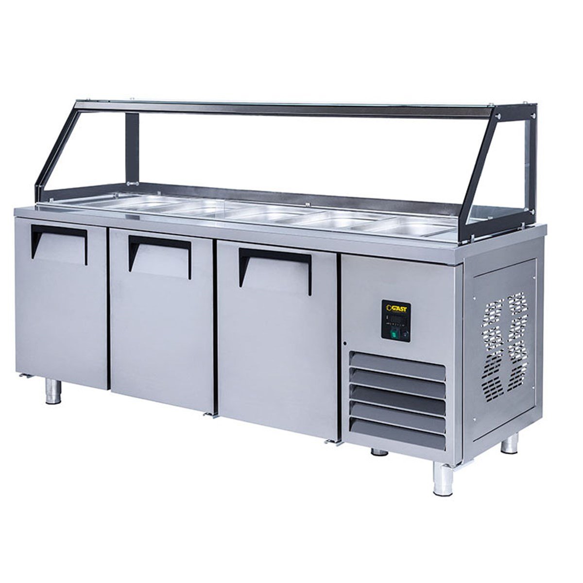 Gast CKSB1300C 3 Kapılı Camlı Kısa Servis Buzdolabı