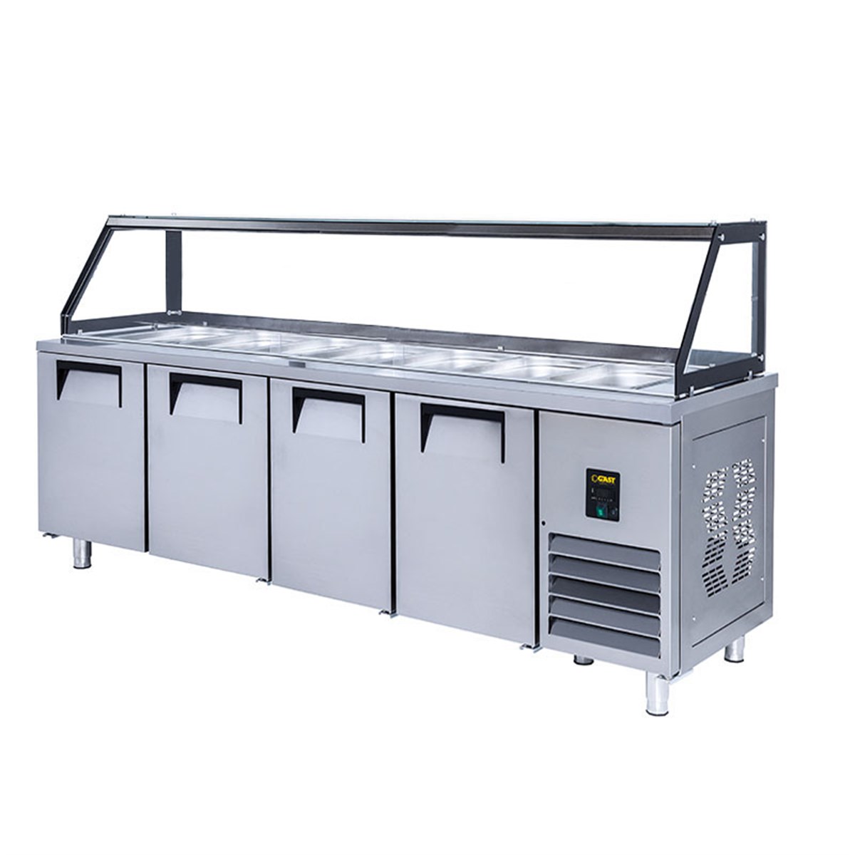 Gast CSBM4250C 4 Kapılı Camlı Kısa Servis Buzdolabı