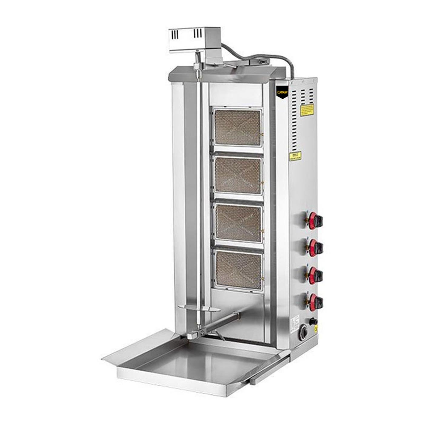 Gast D08(M) 4 Radyanlı Üstten Motorlu Gazlı CE Belgeli Döner Ocağı