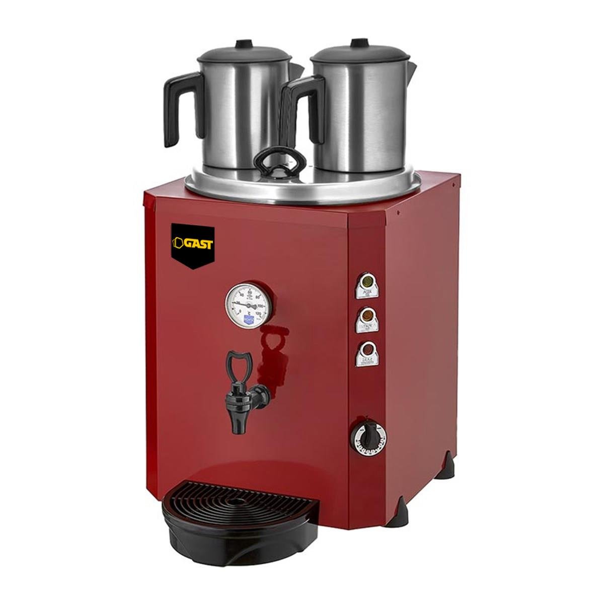 Gast DE11 2 Demlikli Jumbo 23 lt Çay Ocağı Kırmızı