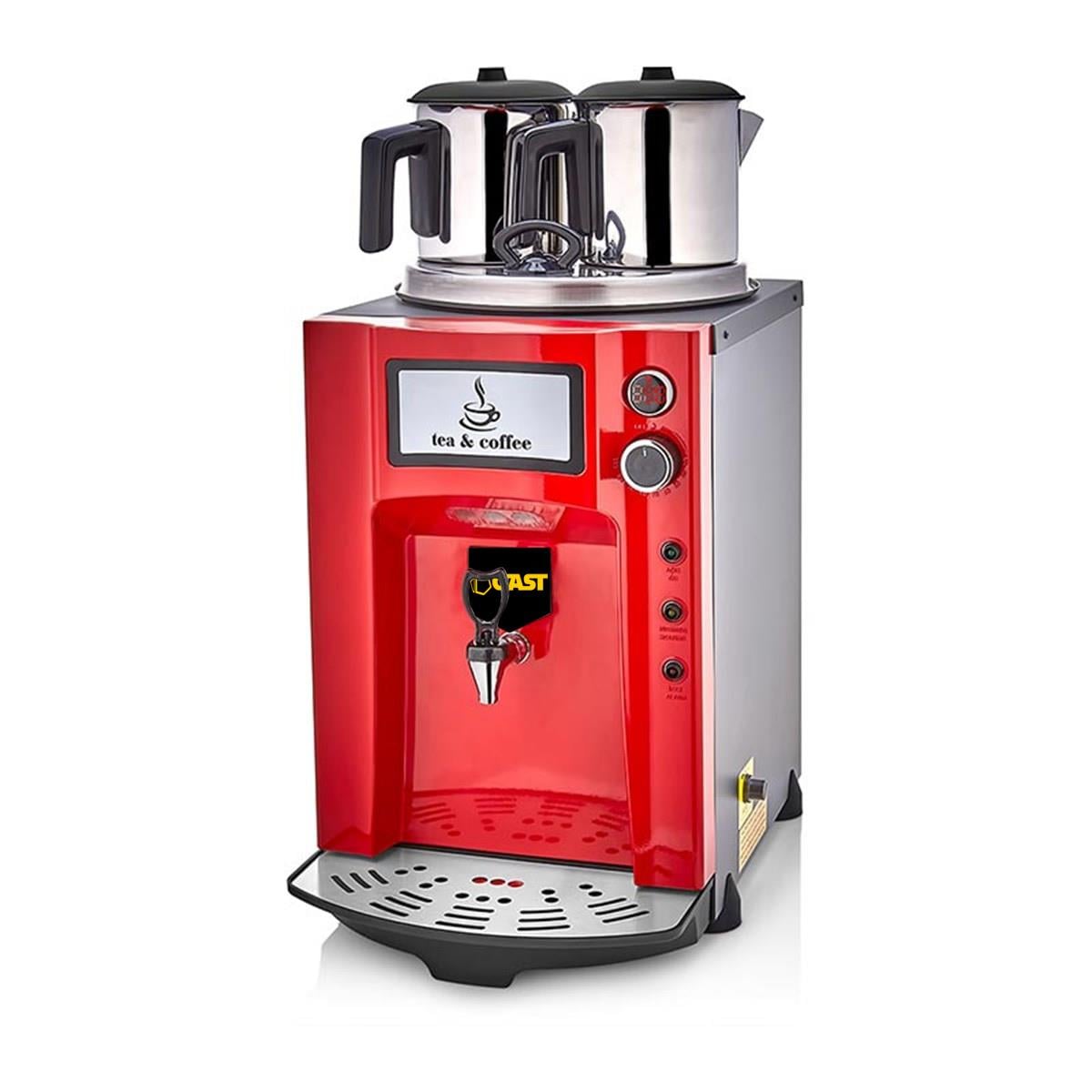 Gast DE12P 2 Demlikli Premium Jumbo 15 lt Çay Ocağı KırmızıGastGAST.DE12P-K