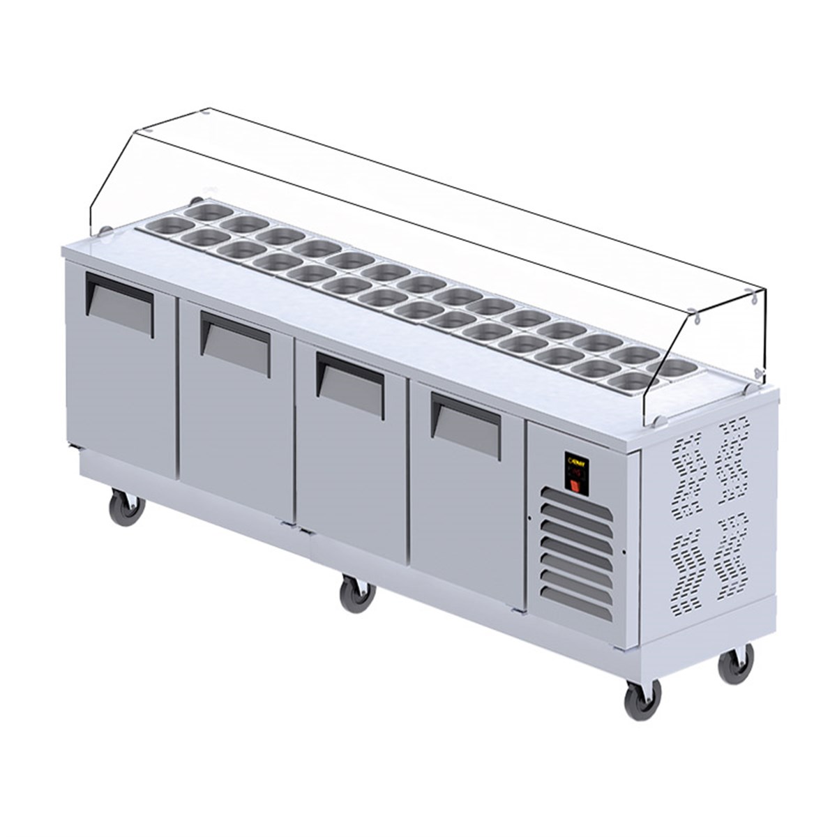 Gast HB1400 4 Kapılı Hazırlık Buzdolabı
