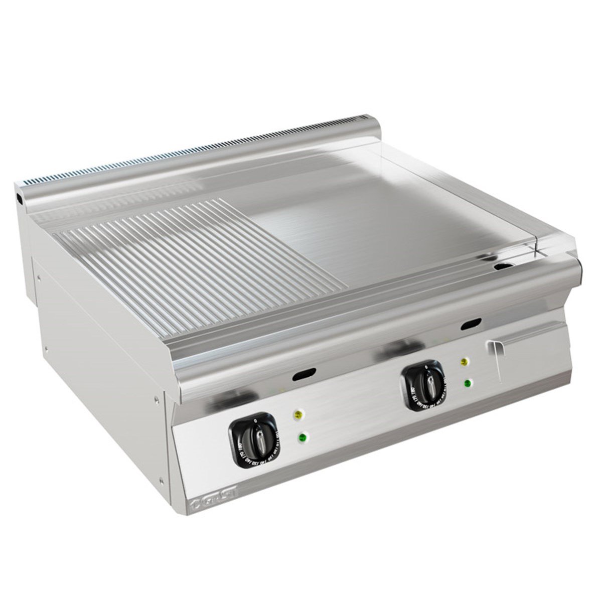 Gast 7IEK800Y 80 lik Krom Yarı Oluklu Elektrikli Peyt Izgara