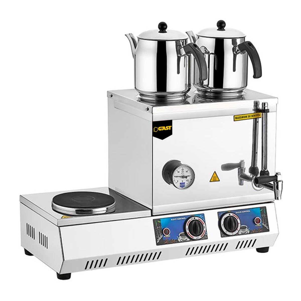 Gast K34 40 Model Çift Demlikli 28 lt Çay Ocağı