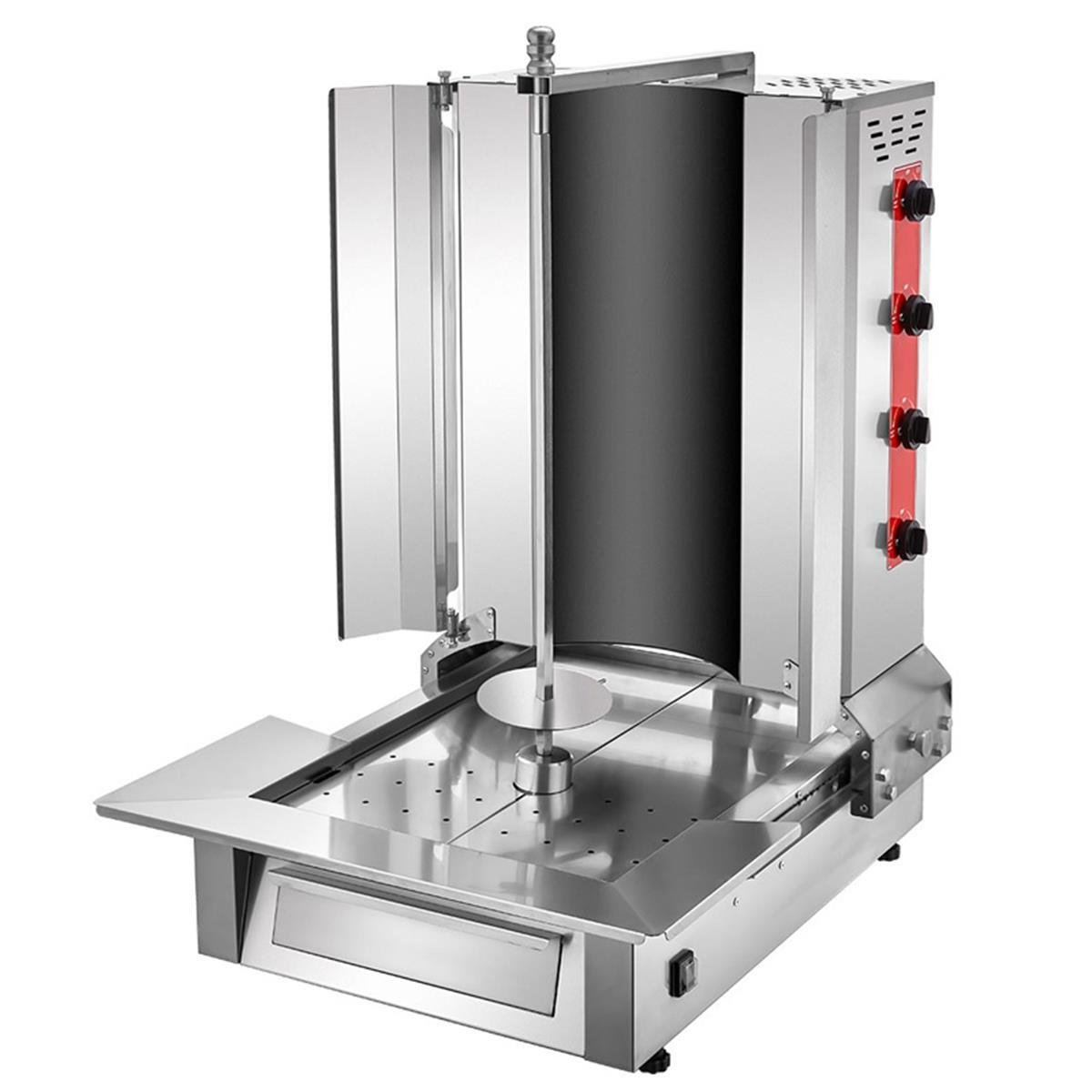 Gast MA05 4 lü Elektrikli Oval Camlı Alttan Motorlu Döner Ocağı