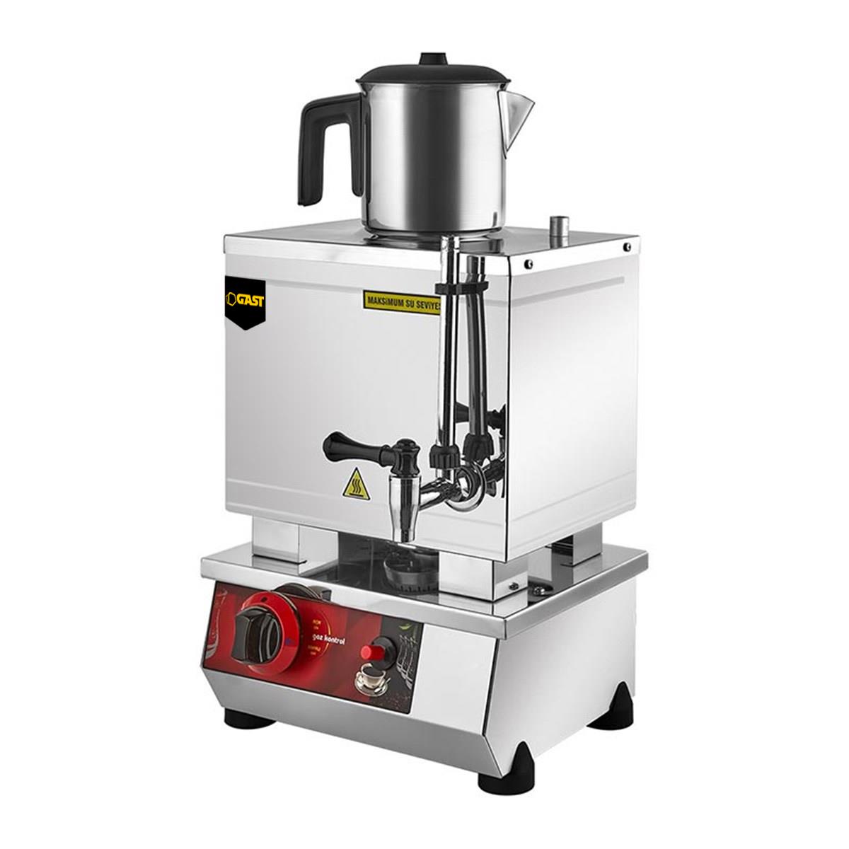 Gast N10(P) 5 Model Tek Demlikli Pleytsiz Gazlı CE Belgeli 13 lt Çay Ocağı