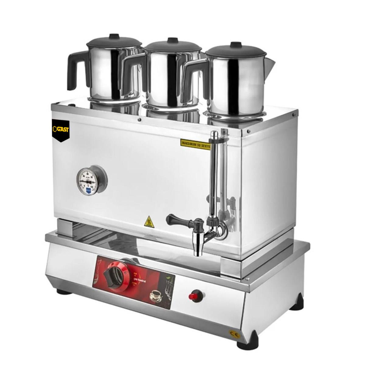 Gast N13(P) 55 Model Üç Demlikli Pleytsiz Gazlı CE 33 lt Çay Ocağı