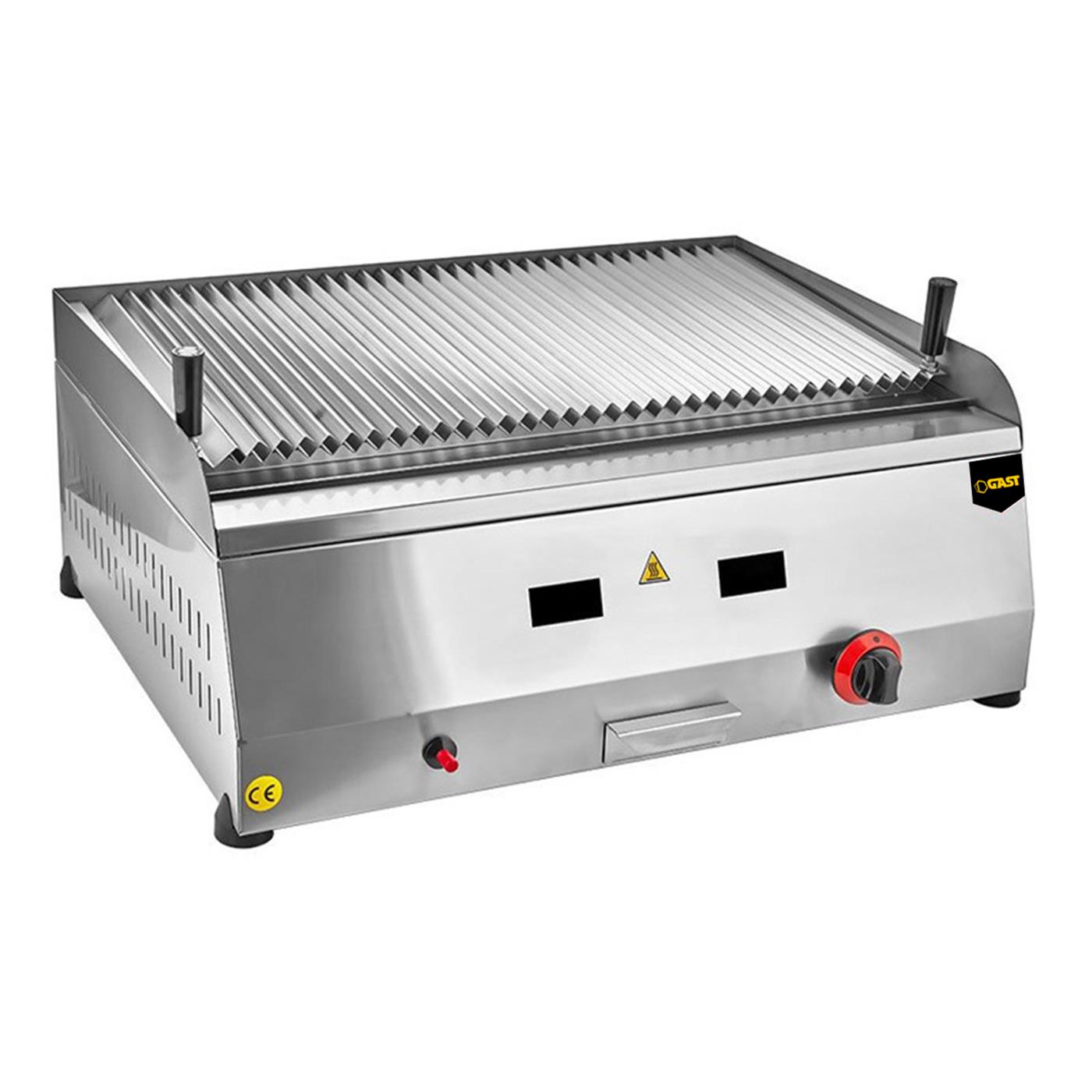Gast R70CE(L) 70 cm Gazlı Lavtaşlı Izgara CE Belgeli 70 x 37 cm