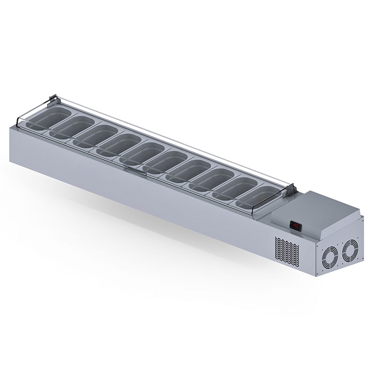 Gast SBK10 10 Gözlü Set Üstü Kapaklı Saladbar