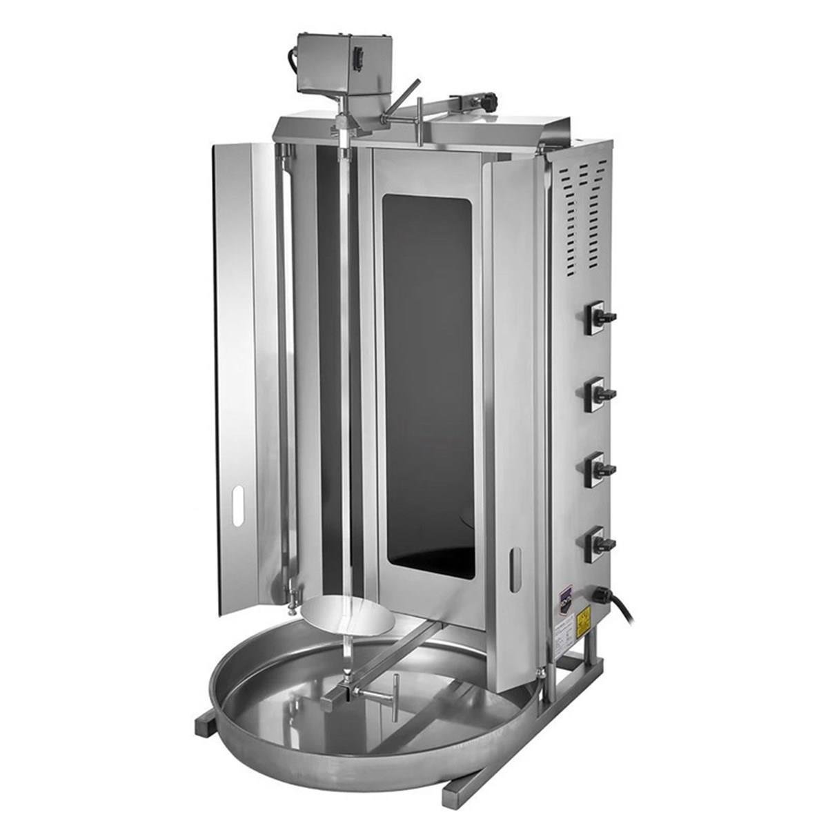 Gast SD24 4 lü Oval Camlı Elektrikli Üstten Motorlu Döner Ocağı