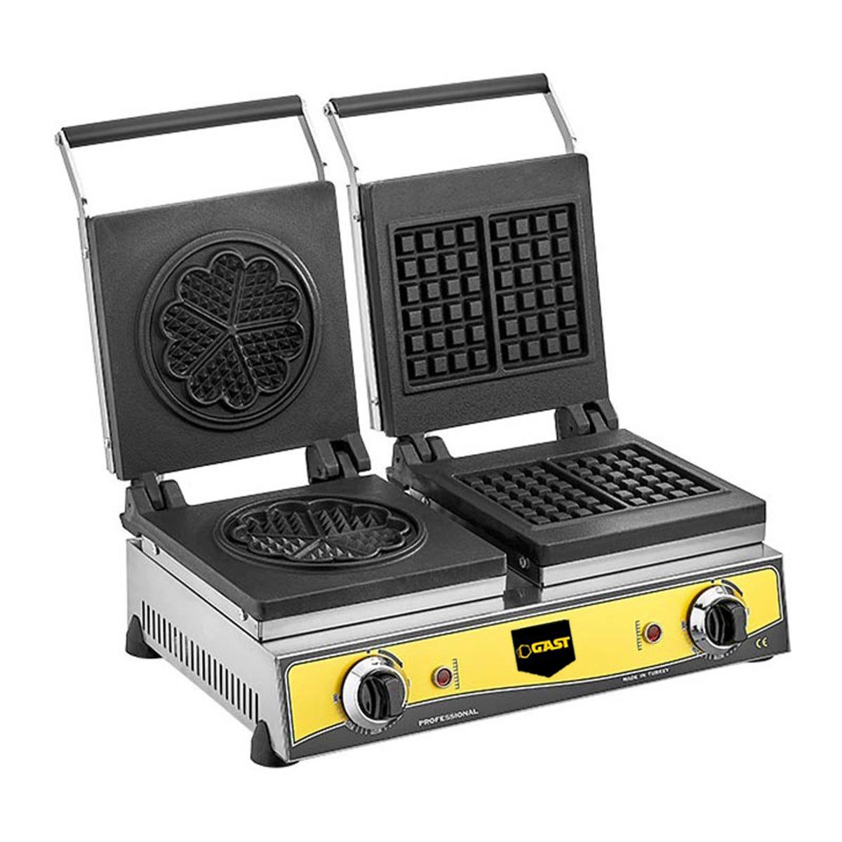 Gast W20 Ç16 cm Çifli Kare + Çiçek Model Elektrikli Waffle MakinesiGastGAST.W20