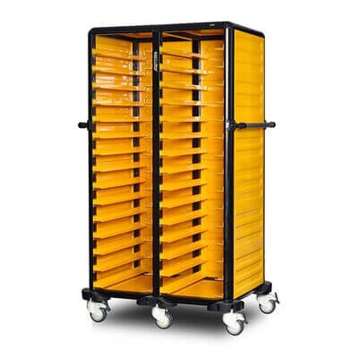 Gastrolley G.ST.150.D.3 150 İkili Servis Tepsi Arabası 2 Yanı Kapalı+Arka Kapalı 101x71x174cm