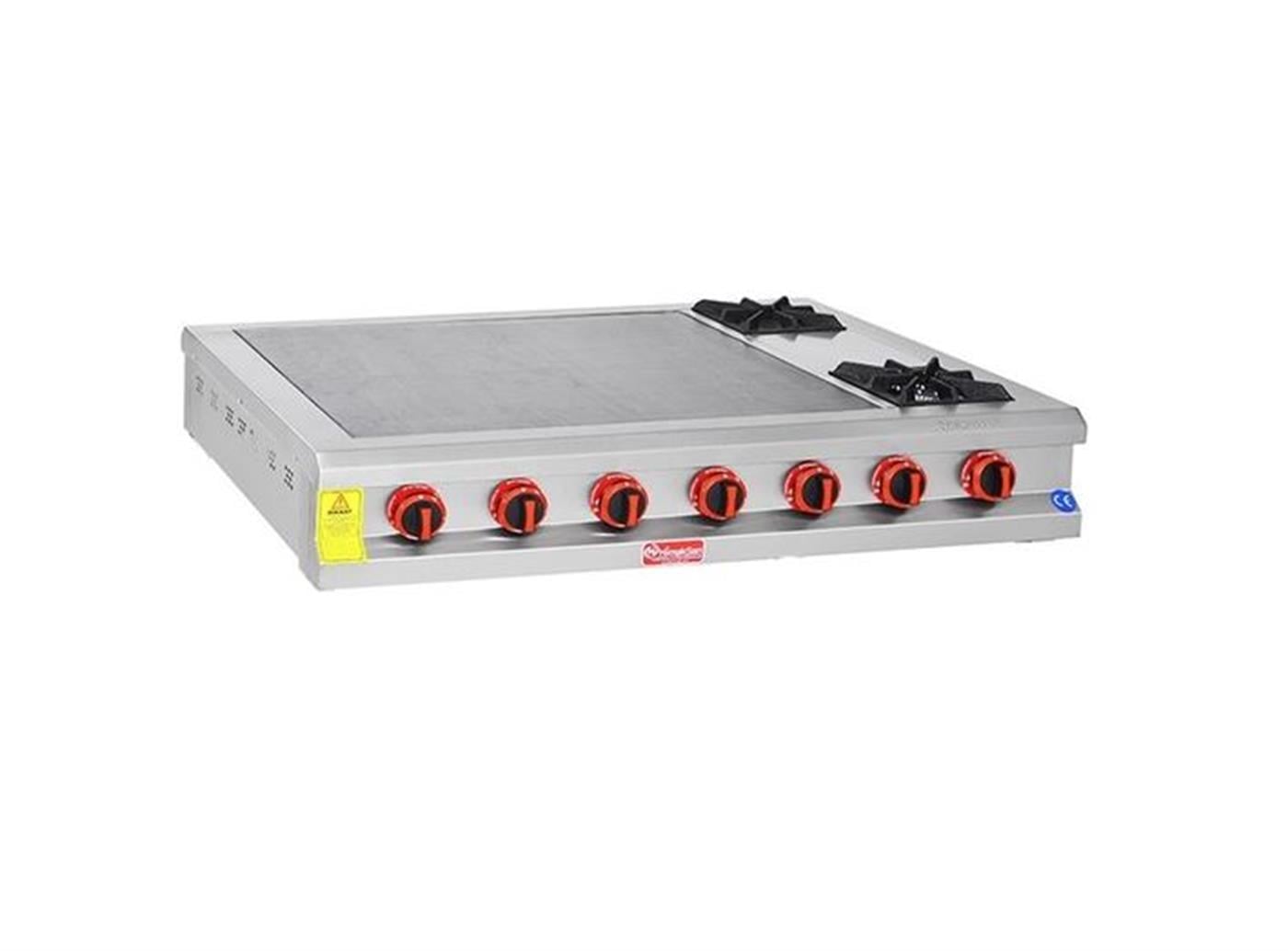 Himaksan BZSOG120 CE 2 Ocak + Pleyt Taban Raflı Bazlama Ocağı Gazlı Lpg-Ce