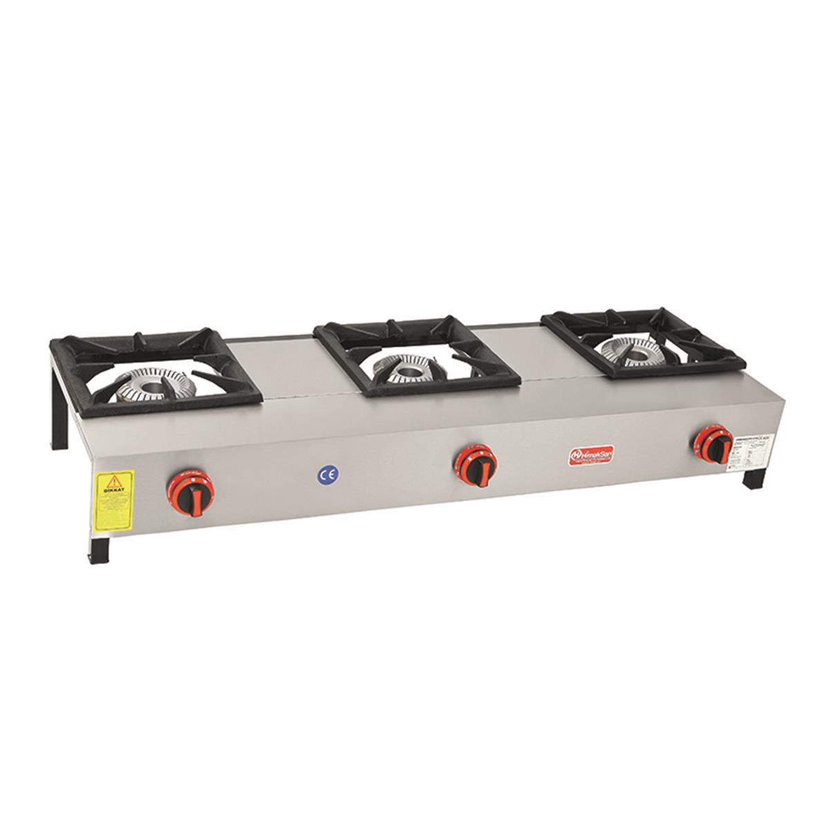 Himaksan LKK-3 3Lu Lokanta Ocağı Yüksek  Ayak Gazlı Dg-Ce