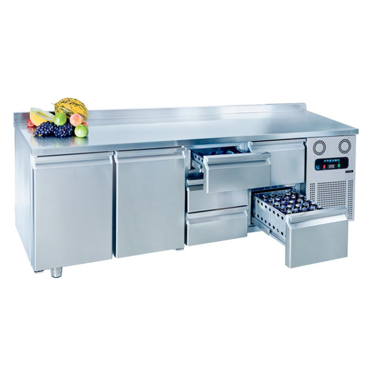 Kef BGN4-2D Tezgah Tipi Buzdolabı, 3 Kapılı, 2 Çekmeceli