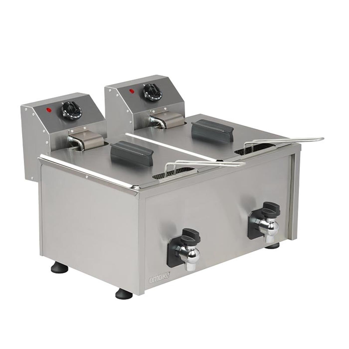 Omake 10+10 Litre Tahliyeli Elektrikli FritözOmakeOmk.FRT12.E21.0101.Z5F