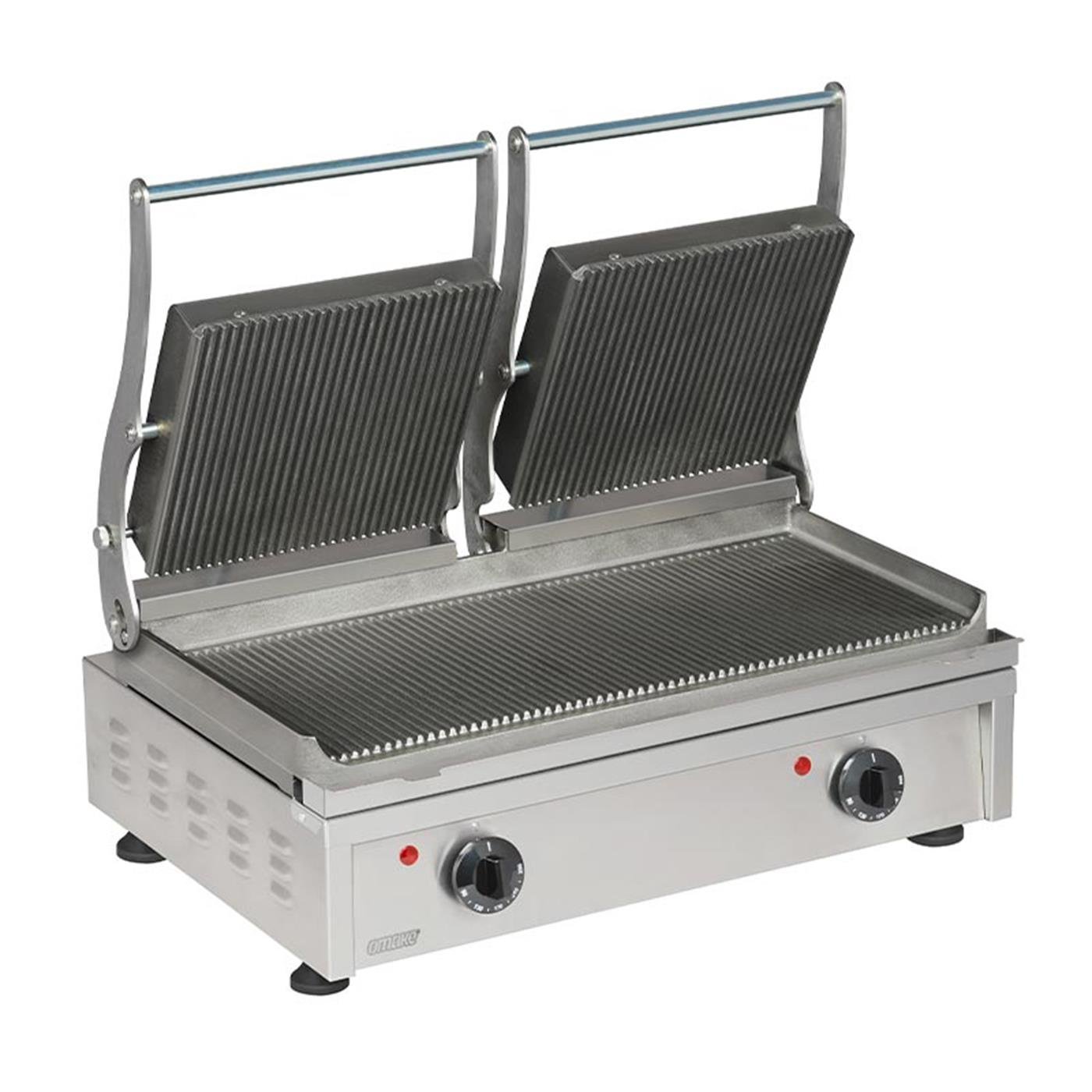 Omake 16 Dilim Çift Kapaklı Oluklu Tost Makinesi