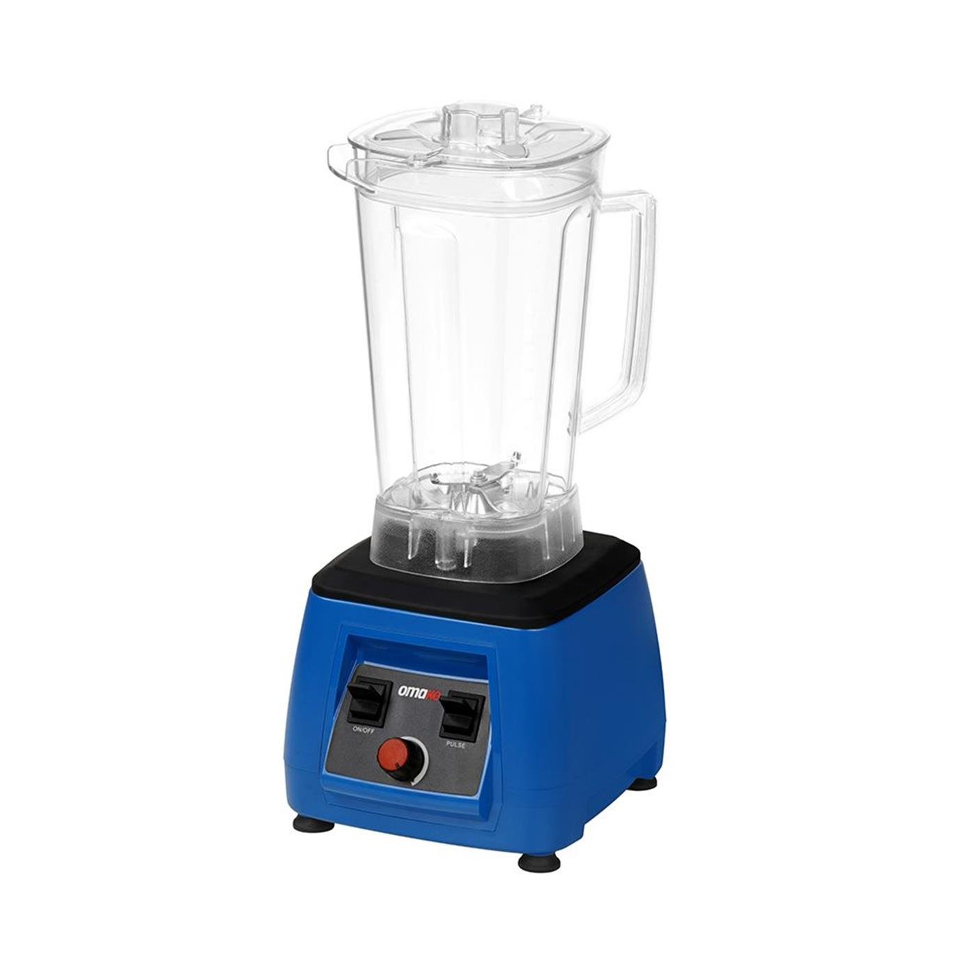 Omake 3 L Kapak Sensörsüz Şeffaf Hazneli Manuel Bar Blender 2200W Mavi
