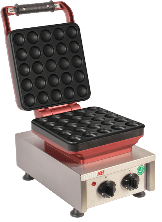Omake Balls 25 Model Zamanlayıcılı Manuel Waffle MakinesiOmakeOmk.WFL21.E12.0601.Z5F