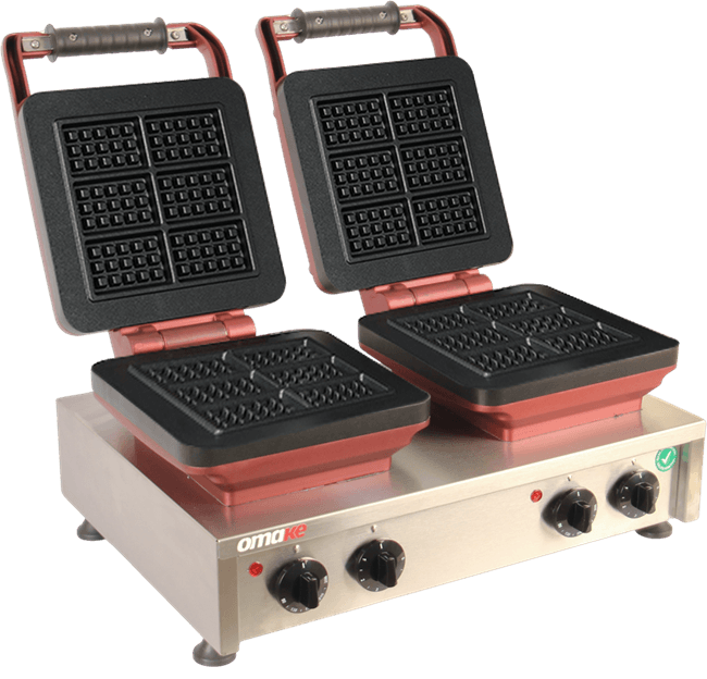 Omake Brüksel 3x5 Mini Model Zamanlayıcılı Manuel Çiftli Waffle MakinesiOmakeOmk.WFL21.E22.0301.Z50
