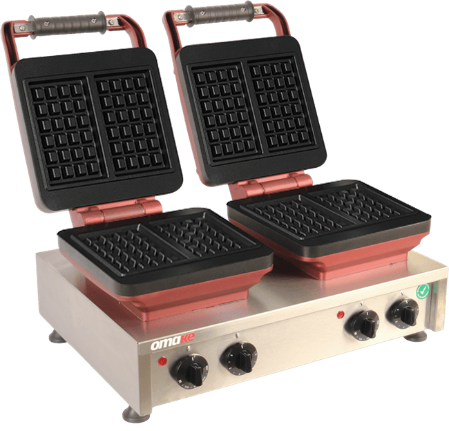 Omake Brüksel 4x6 Model Zamanlayıcılı Manuel Çiftli Waffle MakinesiOmakeOmk.WFL21.E22.0201.Z50