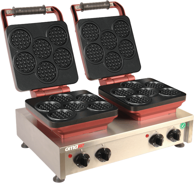 Omake Coin Model Zamanlayıcılı Manuel Çiftli Waffle MakinesiOmake Omk.WFL21.E22.0501.Z50
