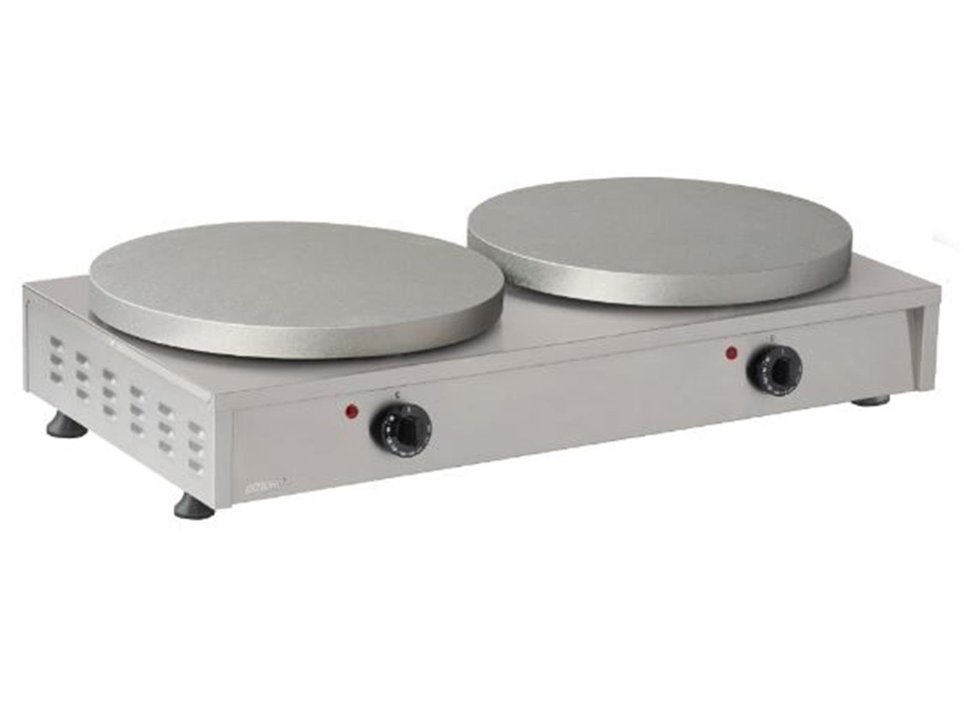 Omake Düz Teflonsuz Çiftli Krep Makinesi