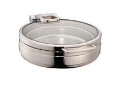 ÖZTİRTAKİLER LUX CHAFİNG DİSH HİDROLİK CAM KAPAK YUVARLAK 6L 2/3 GNÖztiryakiler 9450.GW460.BGL