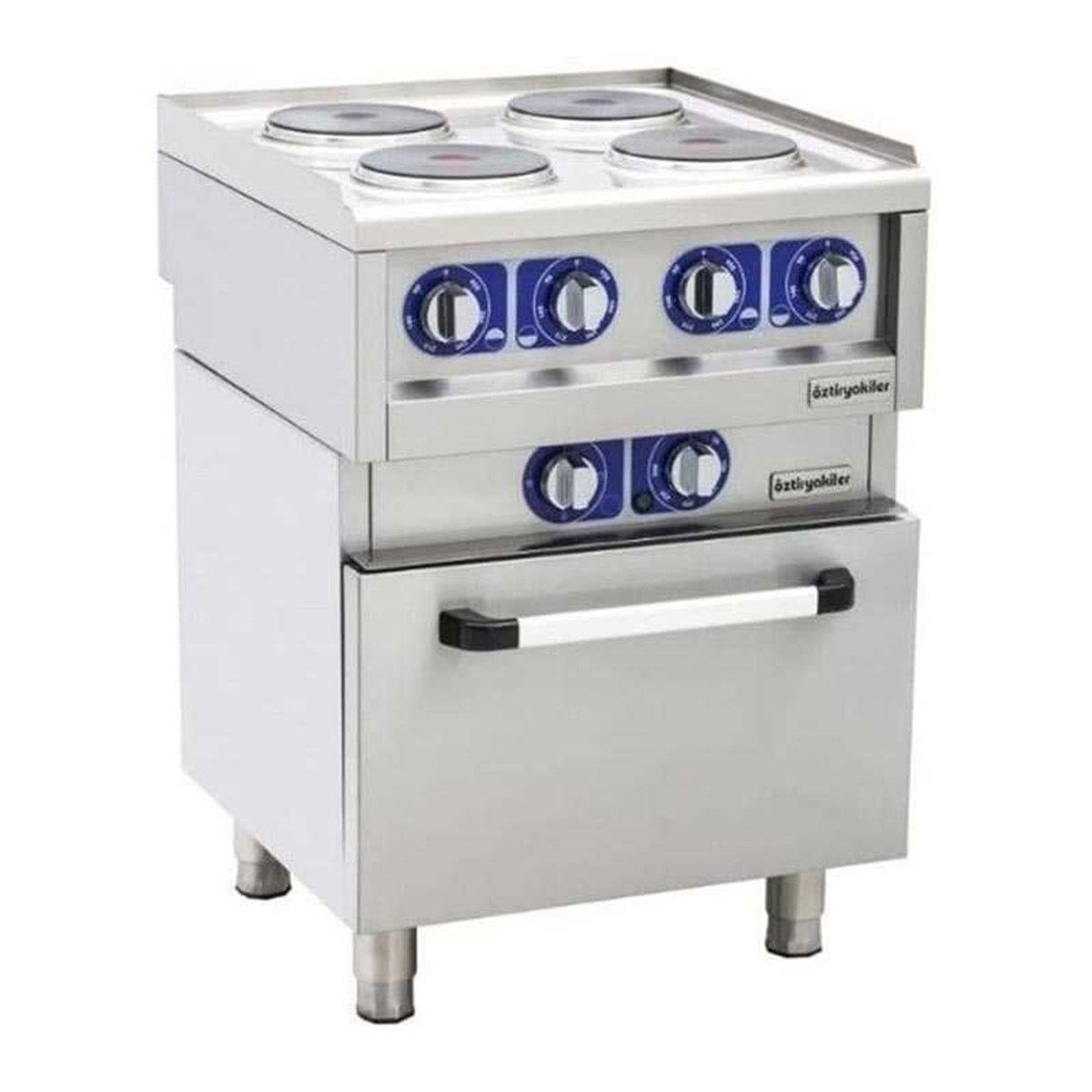 Öztiryakiler 600 Seri Kuzine Fırınlı Elektrikli 4 Yuv. Plate 60*60*85Öztiryakiler 7865.N1.60608.02