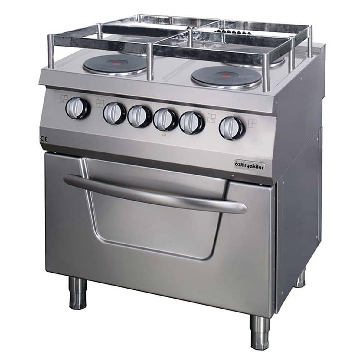 Öztiryakiler 700 Seri Kuzine Fırınlı Elektrikli 4 Yuv.Büyük Plate 80*70*85-Gemi Model