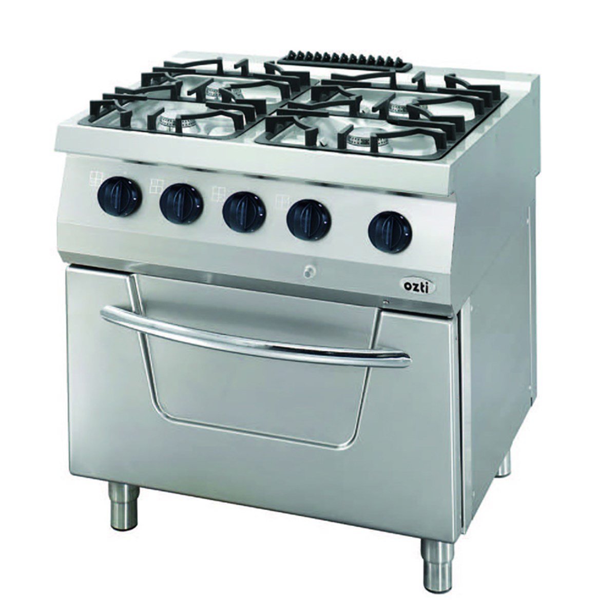 Öztiryakiler 700 Seri Kuzine Fırınlı Gazlı 4 Açık Ateş 80*70*85 (Lp)-2X6Kw+2X7,5Kw+7Kw Gazlı Fırın