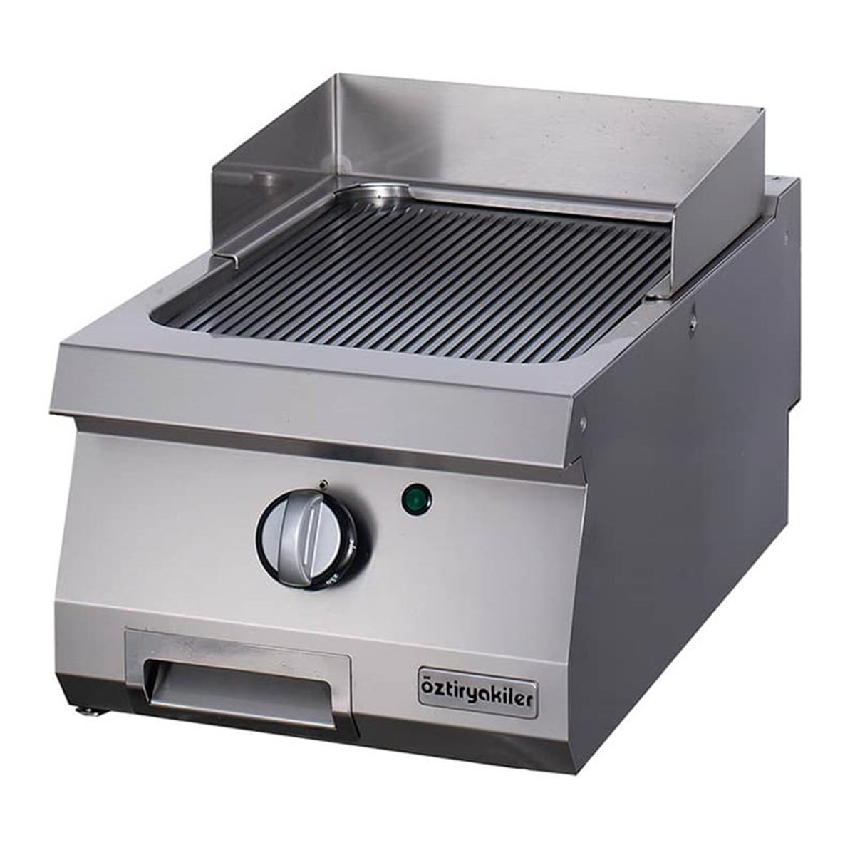 Öztiryakiler 700 Seri Set Üstü Grill Plate Oluklu Elektrikli 40*70*30-Sert Krom Kaplı