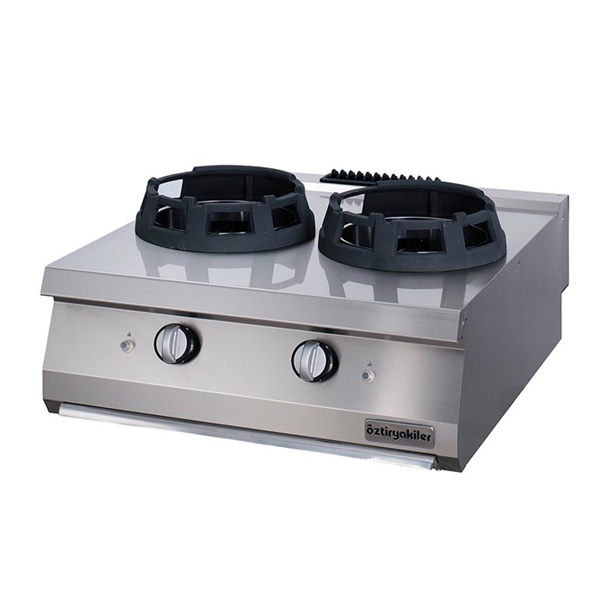 Öztiryakiler 700 Seri Set Üstü Wok Ocak İkili Gazlı 80*70*30-28 Kw