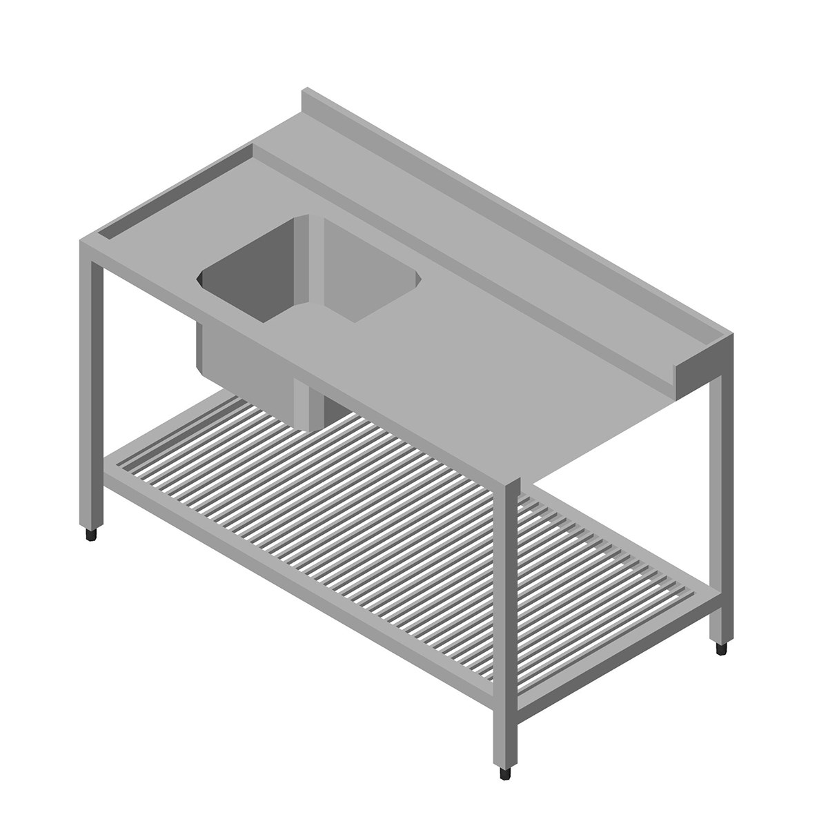 Öztiryakiler Bulasık Yıkama Makınası Giriş Alt Tablalı 1 Evyeli,Soldan 190*75