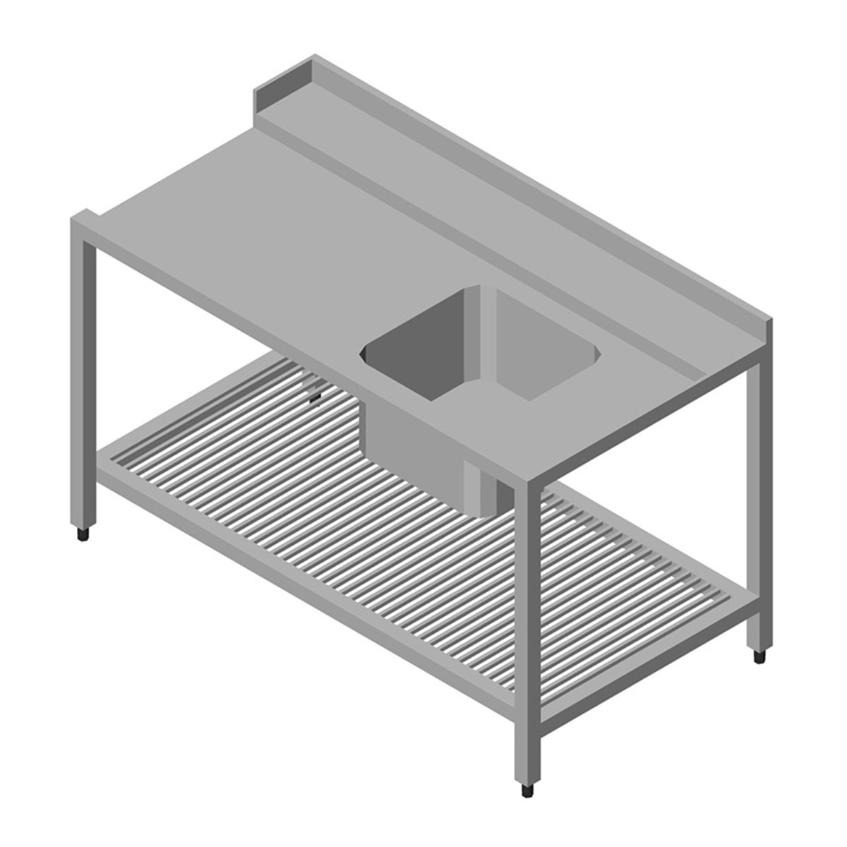 Öztiryakiler Bulasık Yıkama Makınası Giriş Alt Tablalı 1 Evyeli,Sağdan 140*75