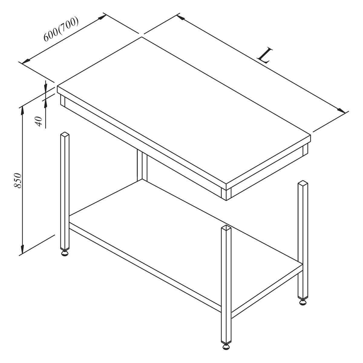 Öztiryakiler Çalalışma Tezgahı Taban Raflı Sırtsız  Demonte 160*70