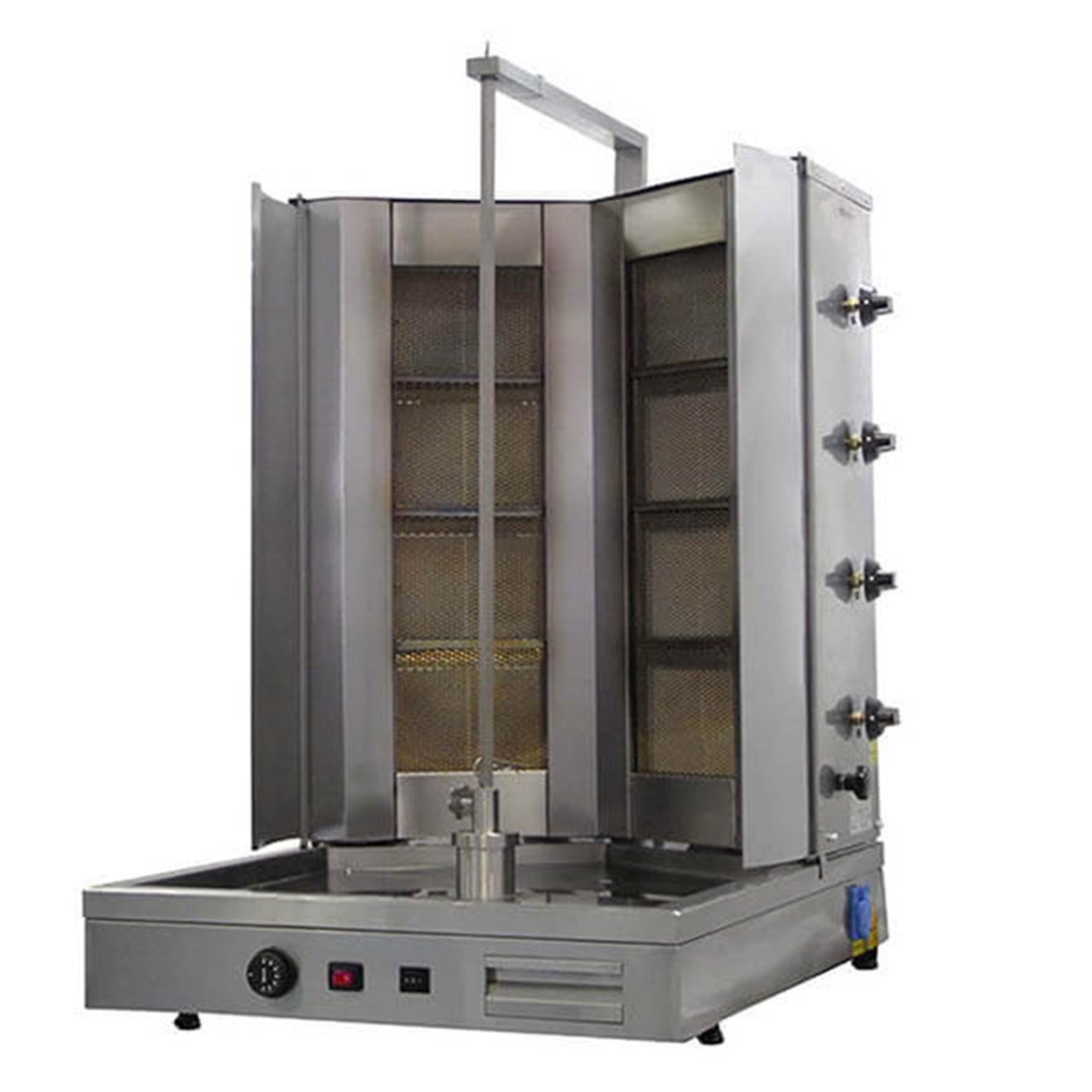 Öztiryakiler Döner Ocağı 8 Radyanlı, Gazlı, Camlı - ''V'' Tipi - Alttan Motorlu - Arabalı