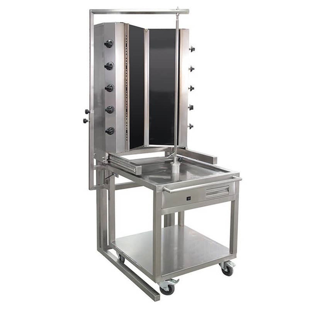 Öztiryakiler Döner Ocağı Gazlı Arabalı 10 Radyanlı Camlı ''V'' Tıpı (55Gud-V-Ca)