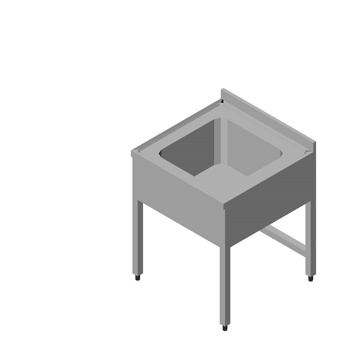 Öztiryakiler Evyeli Tezgah 1G 3 Perdeli 60*60