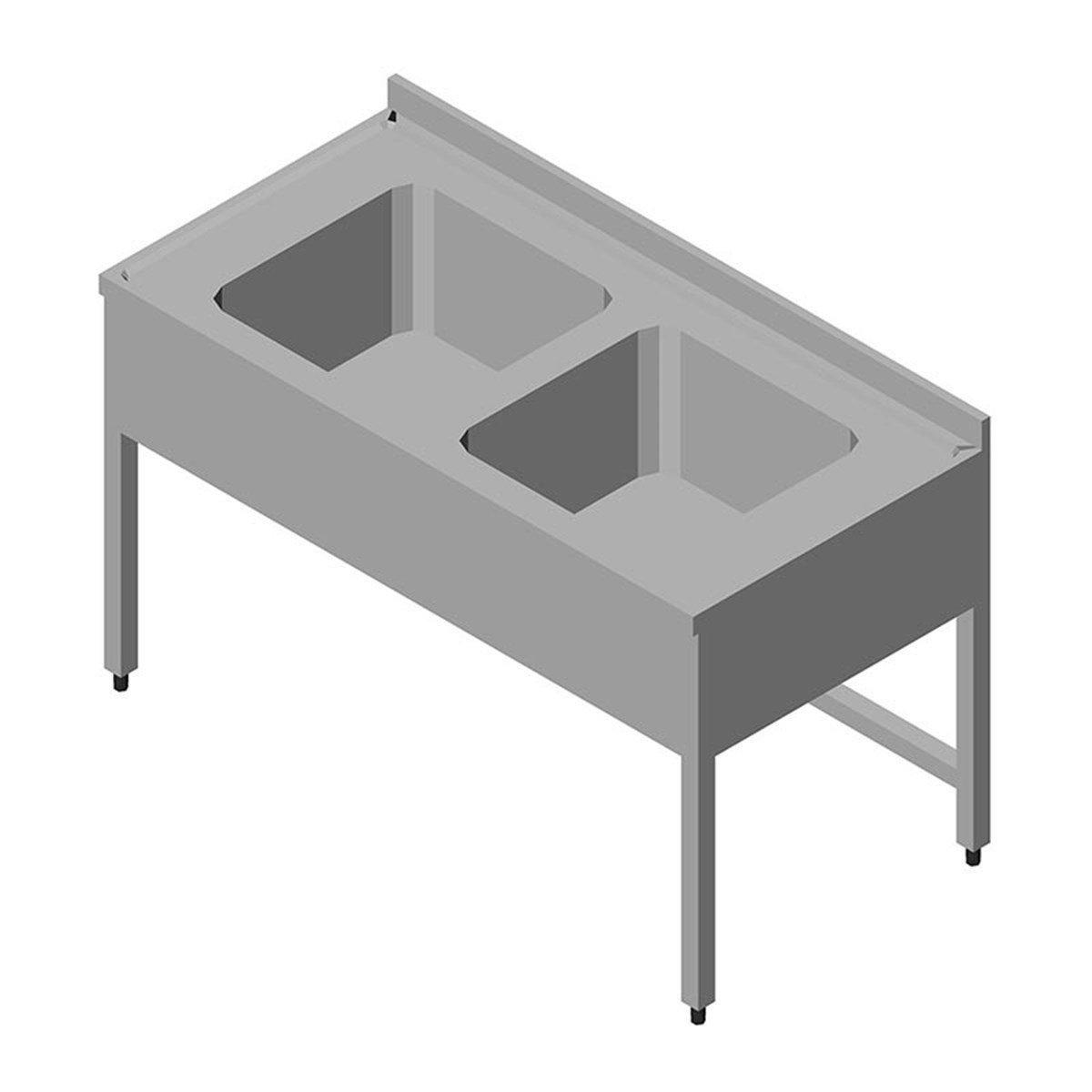 Öztiryakiler Evyeli Tezgah 2G 3 Perdeli 120*60
