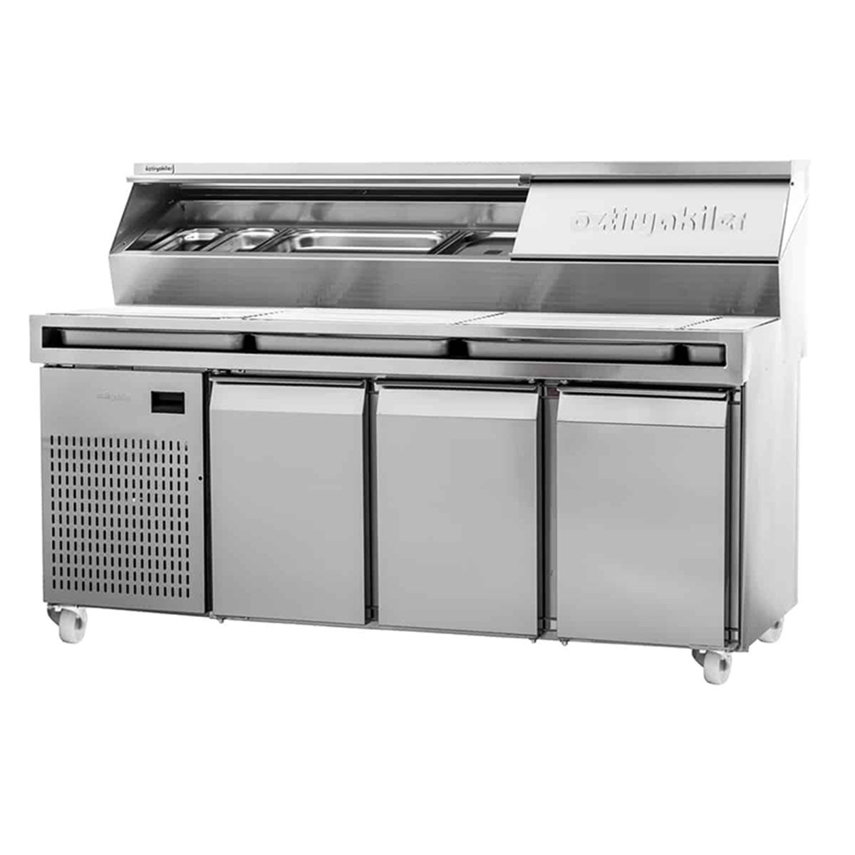 Öztiryakiler Make Up Pizza Hazırlık Dolabı 188X80 Özel Pizza Önü Telli