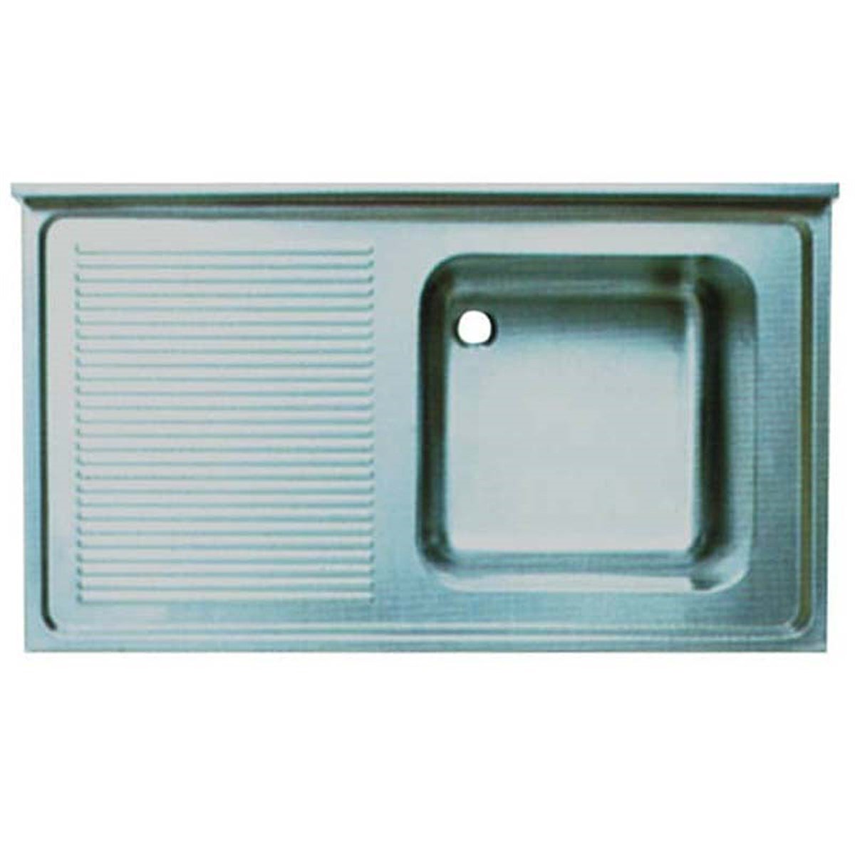 Öztiryakiler Tablalı Evye 120*70 Tek Göz Sol Damlalıklı 50*50*30 Gözlü 1,00 Mm