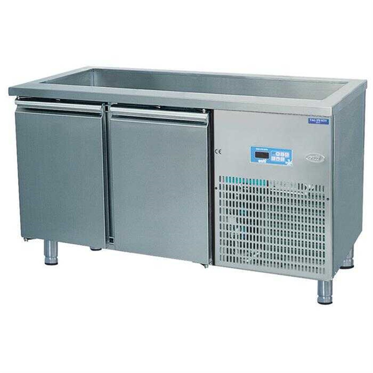 Öztiryakiler Tag 270 Ntv Cıft Inox Kapı Buzdolabı Soguk Servıs Bankosu 142*70