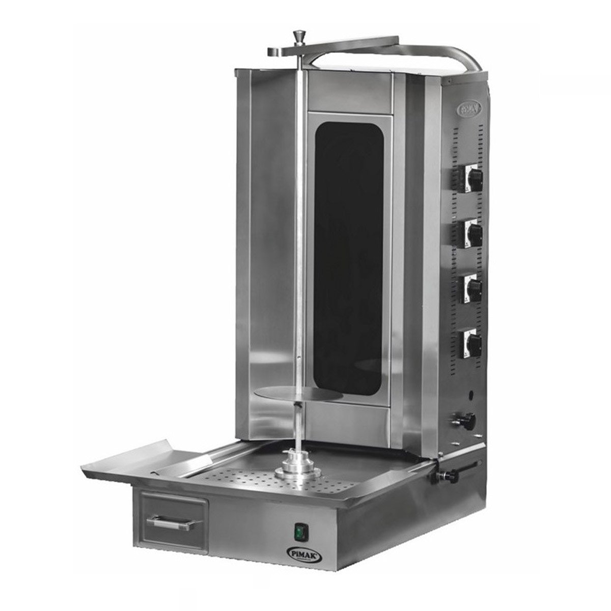 Pimak M077-4E Elektrikli Alttan Motorlu, Camlı Döner Makinası