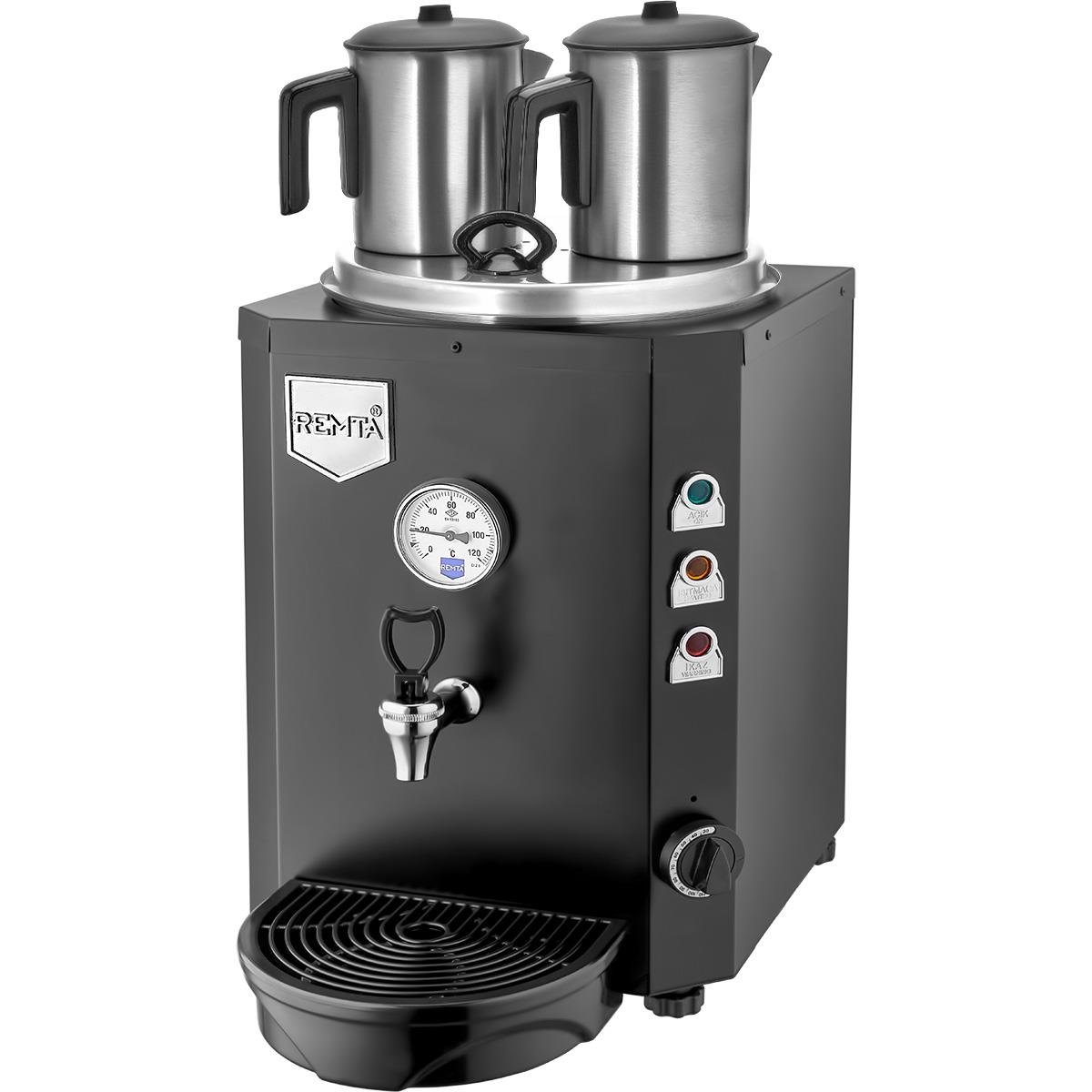 Remta DE12 2 Demlikli Jumbo 13 lt Çay Ocağı Siyah