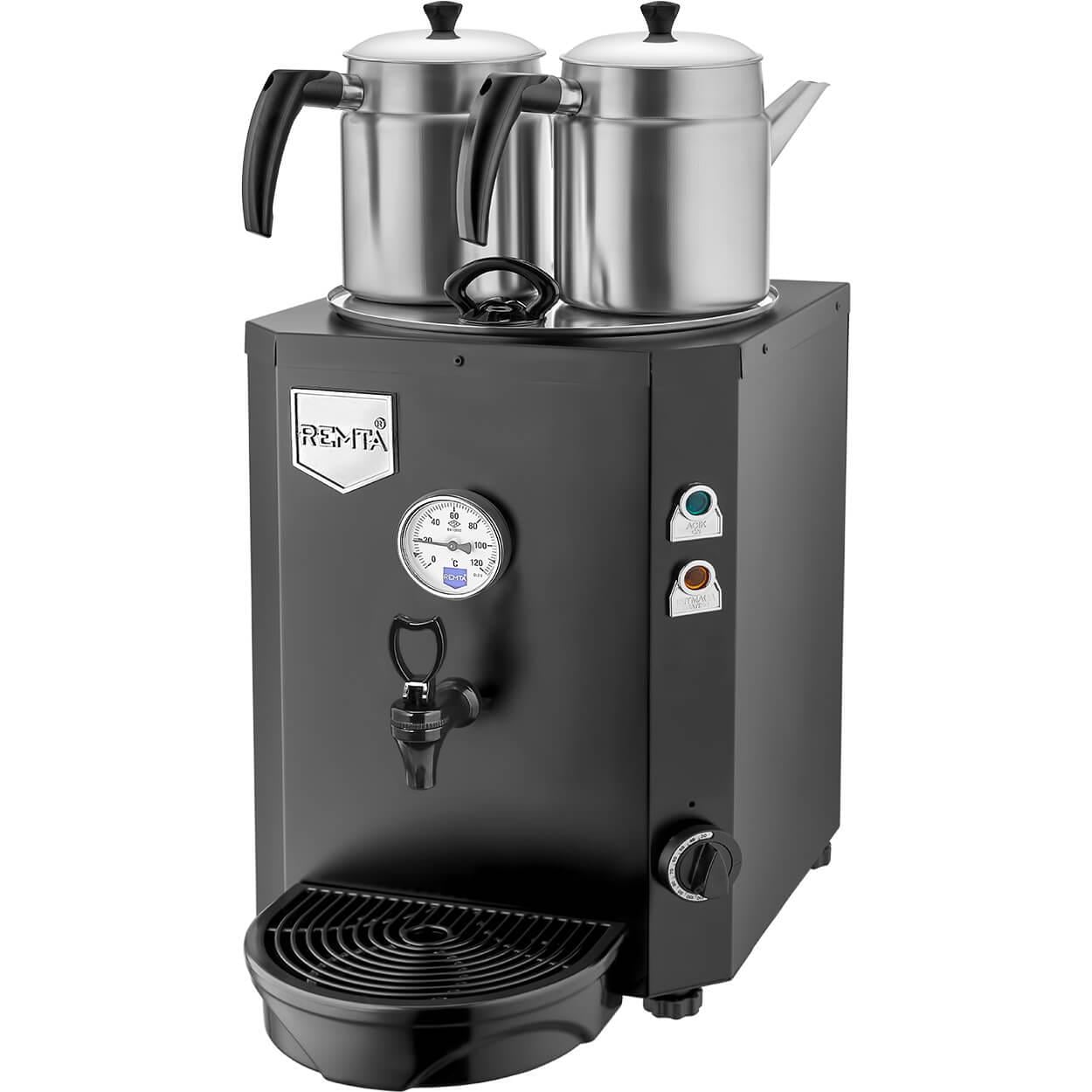 Remta DE12 2 Demlikli Jumbo 13 lt Çay Ocağı SiyahRemtaRM.DE12-S