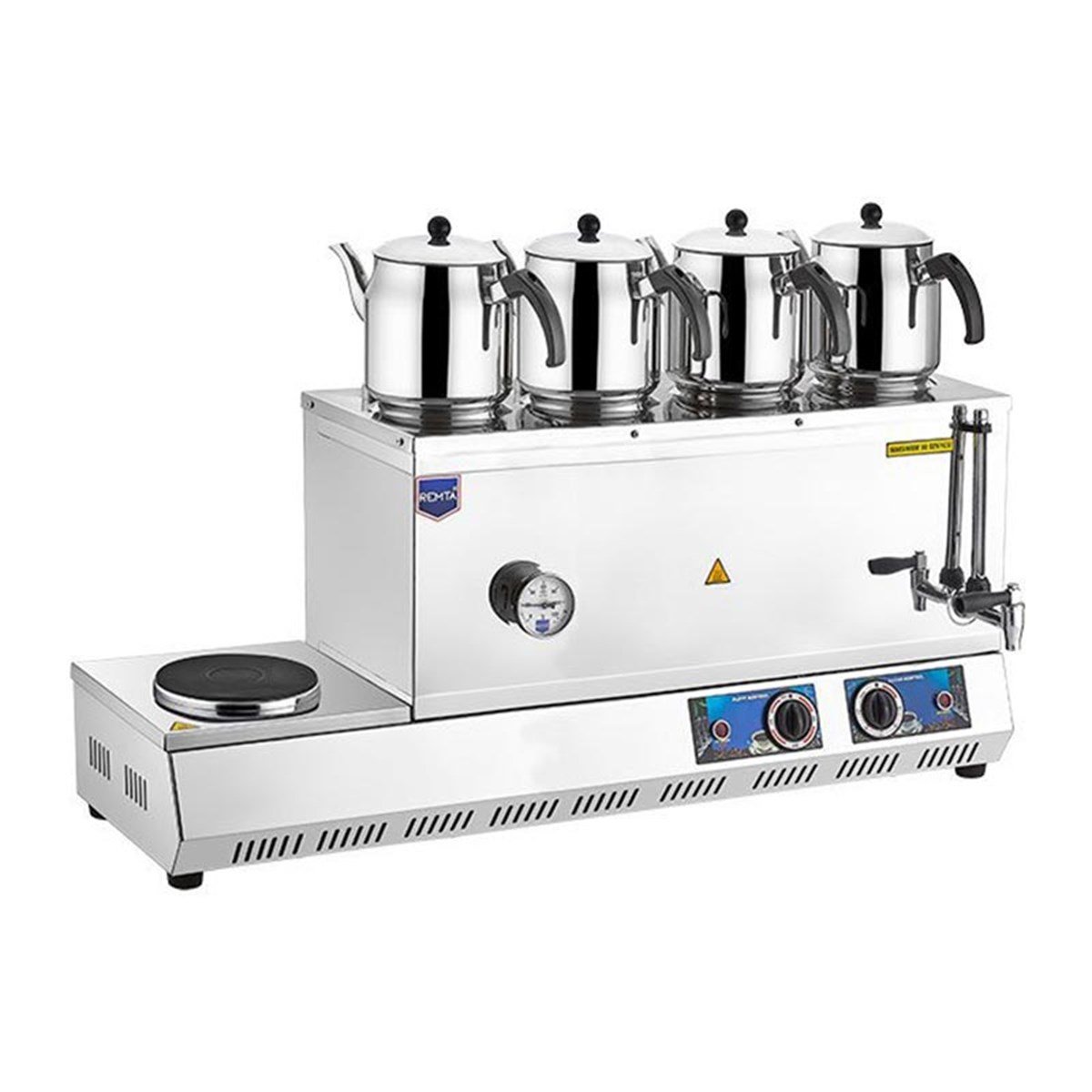 Remta K33 85 Model Dört Demlikli 58 lt Ocaklı Çay Ocağı