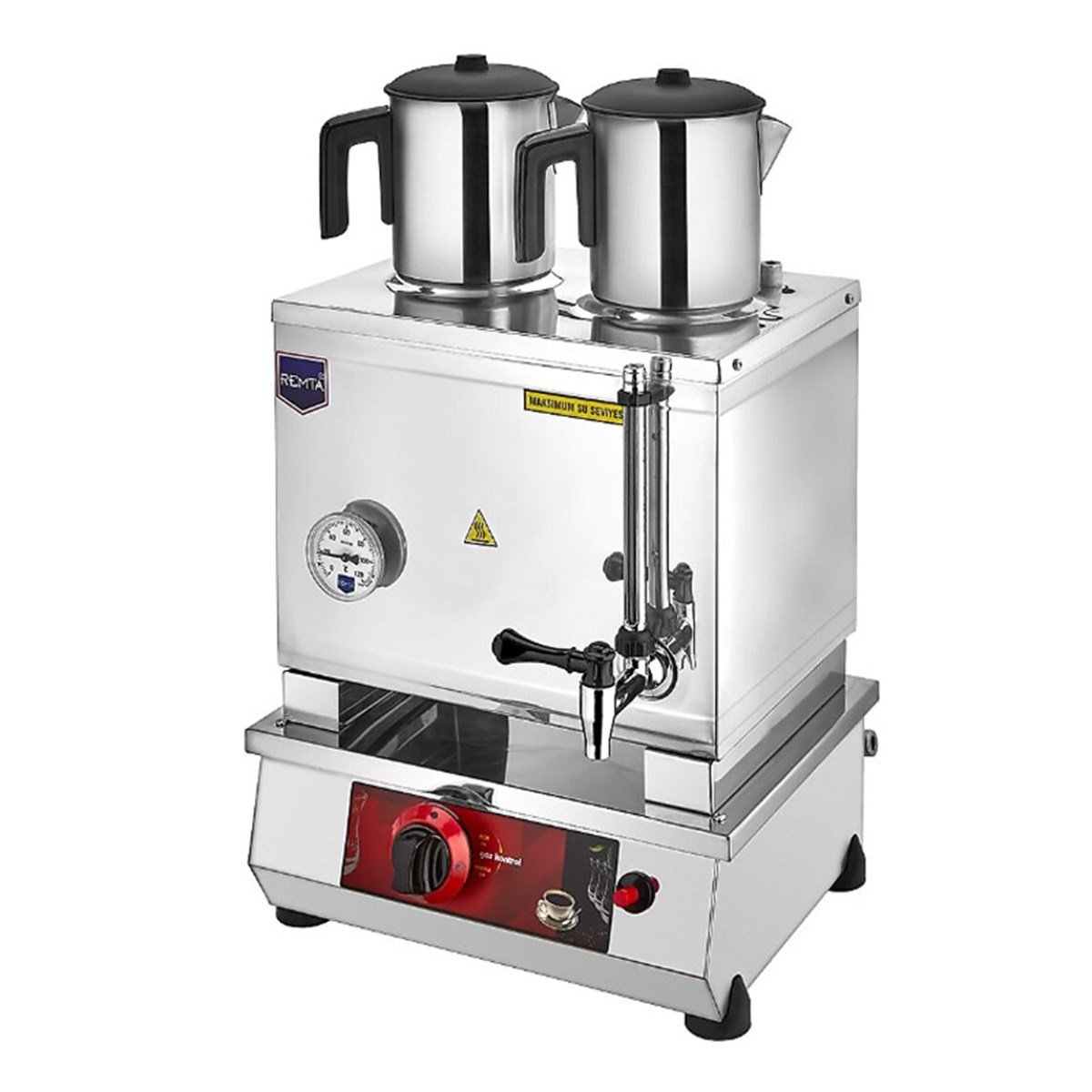 Remta N11(P) 30 Model Çift Demlikli Pleytsiz Gazlı CE Belgeli 23 lt Çay Ocağı