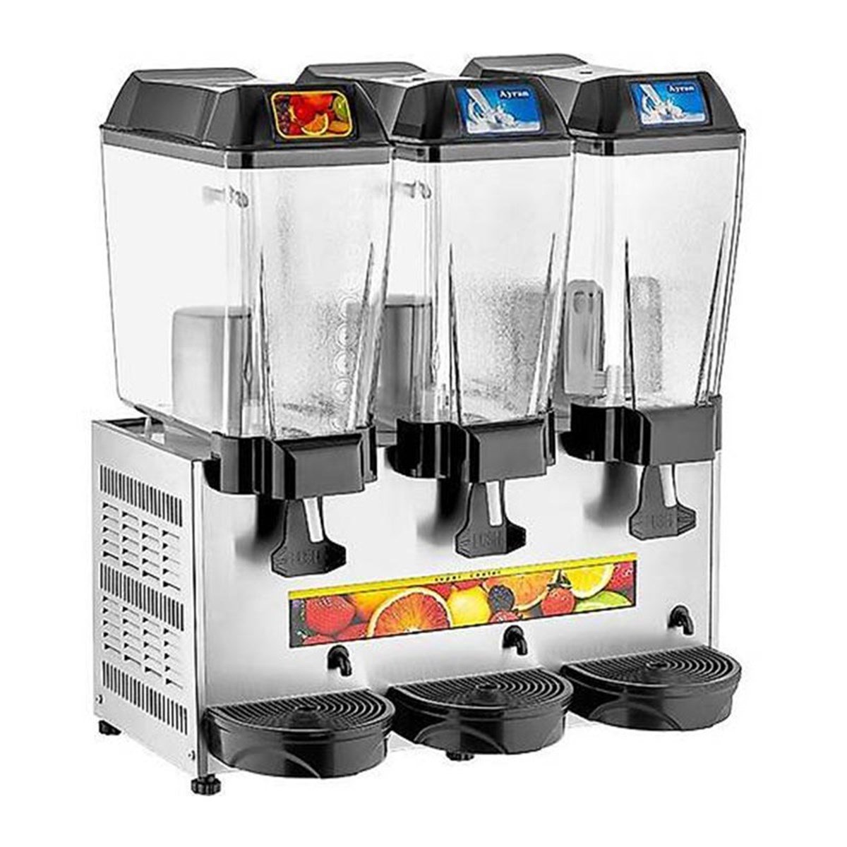 Remta ST19 Üçlü Şerbet+Ayran+Ayran Soğutucu 3x20 lt Metalik Gri